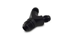 Y Fittings, Y-Adapter Fittings, Aluminum, Black Anodized, -4 AN Male AN, -3 AN Male AN, -3 AN Male AN, Each