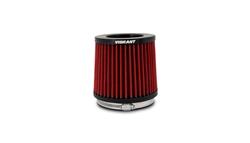 Air Filter, Conical Flanged, Red Cotton Gauze, 5 in. Length, 4.00 in. Inlet Flange Diameter, Each