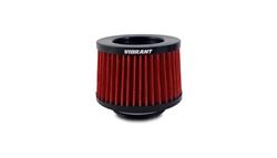 Air Filter, Conical Flanged, Red Cotton Gauze, 4.25 in. Length, 3.00 in. Inlet Flange Diameter, Each