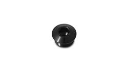 AN Plug, Low Profile, Internal Allen, -6 AN O-Ring, Aluminum, Black Anodized, Each