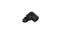 Fitting, Adapter, 90 degree, Male -3 AN to Female 1/8 in. NPT, Aluminum, Black Anodized, each