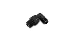 Fitting, Adapter, AN to NPT, 90 Degree, Aluminum, Black Anodized, -8 AN, 1/4 in. NPT, Swivel, Each