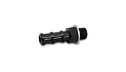 Fitting, Adapter, Metric to Hose Barb, Straight, Aluminum, Black Anodized, M14 x 1.5, 5/16 in. Hose Barb, Each