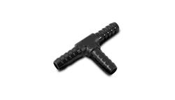 Fitting, Tee Adapter, 5/16 in. Hose Barb to 5/16 in. Hose Barb to 5/16 in. Hose Barb, Aluminum, Black Anodized, each