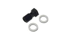 Banjo Bolt, Black Anodized, w/2 Washers M10x1.0, 20mm Length, Each