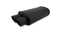 Muffler, StreetPower, Stainless Steel, Black Powdercoated, 2.50 in. Inlet/3.0 in.Outlet, 20.0 in. Length, Each