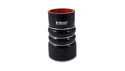 Tubing Coupler, Silicone, Black, Hump Style, 2.75 in. Inlet, 2.75 in. Outlet, 6.0 in. Length, Straight, Each