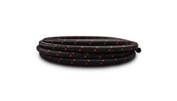 Hose, Flexible Race, Braided Nylon, Black/Red, -8 AN, 5 ft. Length, Each
