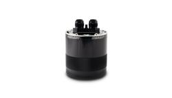 Catch Can, Round, Aluminum, Black Anodized, 2-Port model, 4.40 in. Diameter, 4.93 in. Height, Each