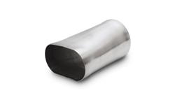 Pipe Adapter, Exhaust, Oval To Round, Stainless Steel, Natural, 3 in. Inlet/Outlet, 6 in. Length, Each