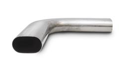 Oval Exhaust Tubing, Mandrel Bend, 3.00 in. Diameter, 90 Degrees, Stainless Steel, 4.50 in. Bend Radius, Each