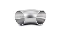 Exhaust Tubing, 90 Degree, Mandrel Bend, 1-1/2 in. Diameter, Stainless Steel, Brushed, Each