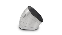 Pie Cuts, 304 Stainless Steel, Natural, Horizontal Plane, Nominal 3.00 in. Oval, 3.75 in. Centerline Radius, 9 degree per cut, Set of 5