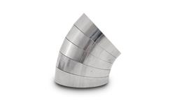 Pie Cuts, 304 Stainless Steel, Natural, Vertical Plane, Nominal 3.00 in. Oval, 3.10 in. Centerline Radius, 9 degree per cut, Set of 5