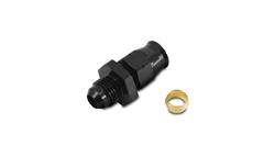 Fitting, Adapter, AN to Tubing, Straight, Aluminum, Black Anodized, -6 AN, 3/8 in., Each