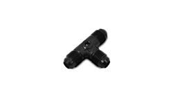 Tee Fittings, Tee Adapter Fittings, Aluminum, Black Anodized, -6 AN Male Threads, Includes 1/8 in. NPT Female Port, Each