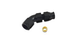 Fitting, Adapter, AN to Tubing, 45 Degree, Aluminum, Black Anodized, -6 AN, 3/8 in., Each