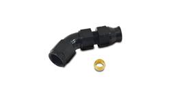 Fitting, Adapter, AN to Tubing, 45 Degree, Aluminum, Black Anodized, -8 AN, 1/2 in., Each