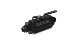 Valve, Shut-Off, Male -10 AN Male Threads, Aluminum, Black Anodized, Each