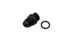 Fitting, Adapter, -10 AN Male to -10 AN Straight Cut, Straight, Aluminum, Black Anodized, Each