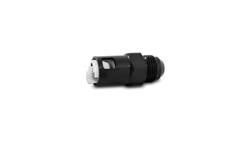Fitting, Adapter, Straight, -8 AN Male Threads, Aluminum, Black Anodized, Each
