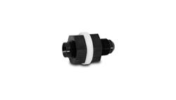Bulkhead Fittings, Fuel Cell Bulkhead Adapter Fittings, Straight, -16 AN Male Threads, Aluminum, Black Anodized, Each
