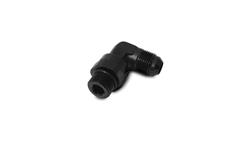Fittings and Adapters, O-Ring to AN Adapter Fittings, 90 degree, Aluminum, Black, -8 AN Male AN, -10 AN Male Straight Cut O-ring, Each