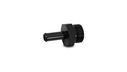 Fitting, Straight, Male Straight Cut -12 AN with O-Ring to 1/2 in. Hose Barb, Aluminum, Black Anodized, each