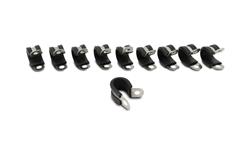 Line Clamp, Black, 2 Hose Capacity, 0.500 in. Hose O.D., Set of 10