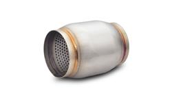 Muffler, Race, Round, Stainless, Natural, 3.0 in. Center Inlet/Outlet, 5.0 in. Length, Each