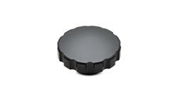 Radiator Caps, Round, Aluminum, Black, Fits 32.000mm Filler Necks, Each