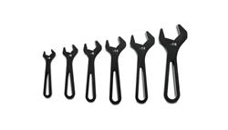 Wrenches, AN, Open End, Aluminum, Black Anodized, Set of 6