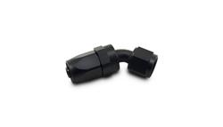 Hose End, 45 Degree, -4 AN Female Thread, -4 AN Hose, Aluminum, Black, Each