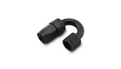Fitting, Hose End, 180 Degree, -12 AN Hose to Female -12 AN, Aluminum, Black Anodized, Each