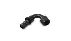 Hose Ends, Push-On Fittings, Socketless Barb, 120 degree, -10 AN Size, Aluminum, Black Anodized, -10 AN Adapter Size, Female Threads, Each