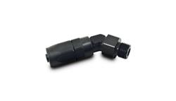 Fitting, Hose End, Swivel, 45 Degree, -10 AN Hose to 7/8-14 in. Male O-Ring, Aluminum, Black Anodized, Each