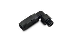 Hose End, 90 Degree, -8 AN Hose, 3/4 in.-16 Male O-Ring, Aluminum, Black, Each