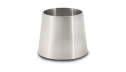 Exhaust Pipe Reducer, Concentric, Stainless, Natural, 2.0 in. Inlet, 2.5 in. Outlet, 2.0 in. Length, Each