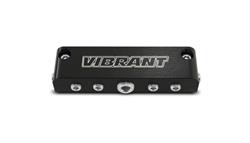 Vacuum Manifold, Billet Aluminum, Black, One 3/8 in. NPT Inlet, Six 1/8 in. NPT Outlets, Female Threads, Each
