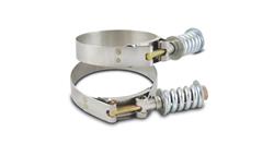 Hose Clamps, Clamps, Stainless Steel Spring Loaded T-Bolt Clamps (Pack of 2) - Clamp Range: 2.25"-2.55"