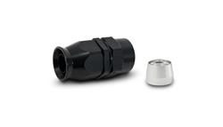 Hose End, PTFE Lined Hose, Straight, -16 AN Female Thread, -16 AN Hose, Aluminum, Black, Each