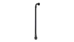 Hose, Pre-Assembled, PTFE Lined, Braided Nylon, Black, 36 in. Length, -6 AN Fittings, Straight, 90 Degree, Female Threads, Each