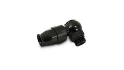 Hose End, PTFE Lined Hose, 90 Degree, Banjo Bolt, -8 AN O-Ring, -8 AN Hose, Aluminum, Black, Each