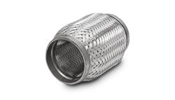 Exhaust Flex Pipe, Coupling, Standard Flex, Weld-on, Stainless Steel, 2 in. Inlet/Outlet, 4 in. Long, Each