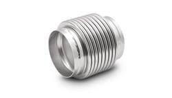 Exhaust Flex Pipe, Bellows Assembly, Weld-on, Stainless, Polished, 3.5 in. Inlet/Outlet, 4.00 in. Length, Each