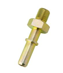 Fittings and Adapters, Quick-Disconnect, Straight, M10 x 1.0 Male Straight Cut O-Ring, Male Quick-Disonnect 5/16 in., Steel, Gold Iridited, Each