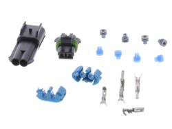 Wiring Connectors, Weatherpack, 2-Pin, Male and Female, Black, Each