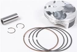 Piston and Ring Kit, Replica, Forged Aluminum, 76.800mm Bore, 13.50 to 1 Compression, for use on Honda®, Kit
