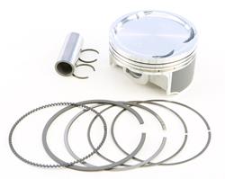 Piston and Ring Kit, Replica, Forged Aluminum, 85.000mm Bore, 9.30 to 1 Compression, Kawasaki, Kit