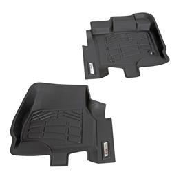 Mats, Sure-Fit, Front, Black, Rubberized/Thermoplastic, Ford, Truck, Pair